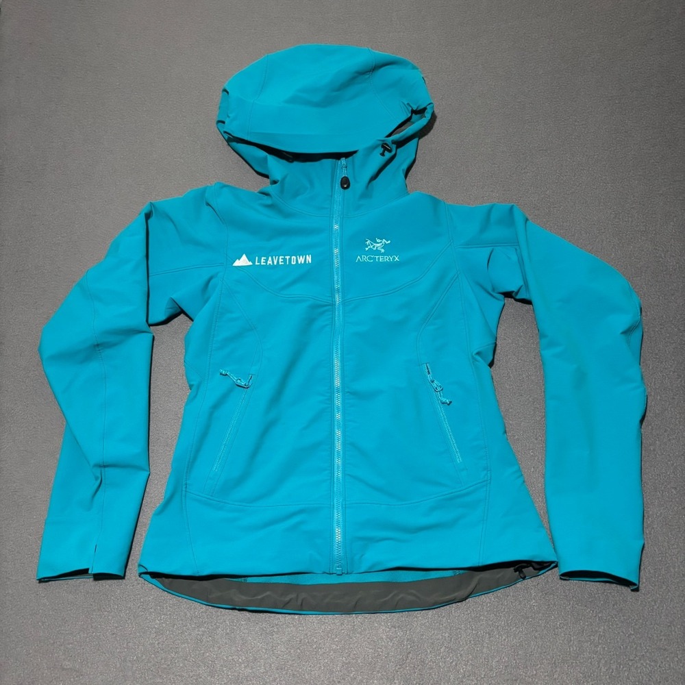 Arcteryx Gamma LT Hoody Jacket Womens XS Blue Softshell Leavetown Logo 17311